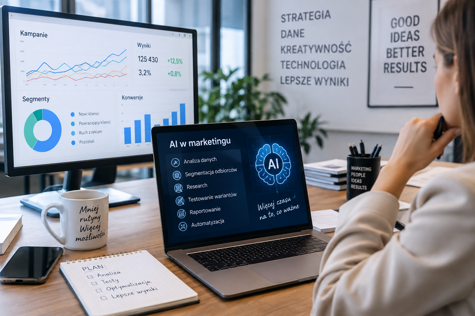 AI w marketingu poza generowaniem treści – gdzie naprawdę można oszczędzić czas?