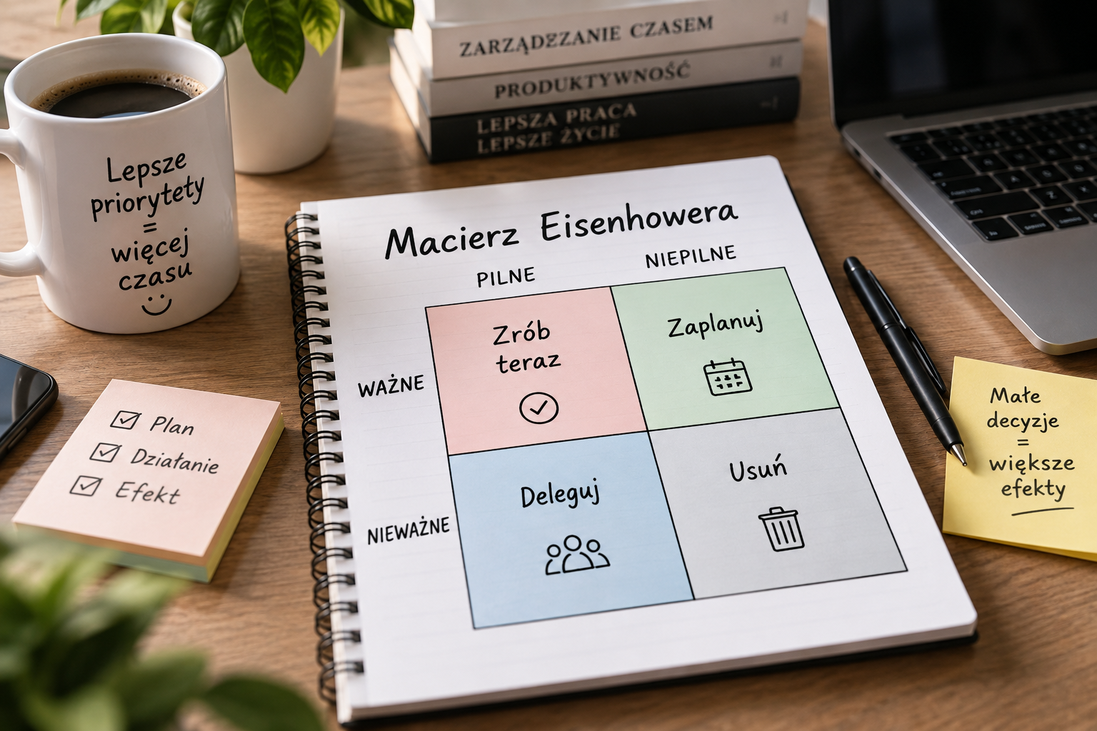 Macierz Eisenhowera – jak odróżniać rzeczy pilne od ważnych?
